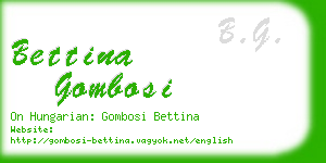 bettina gombosi business card